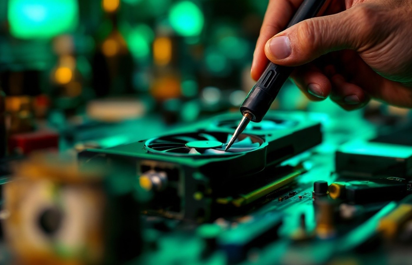 Careful fine-tuning work on a graphics card